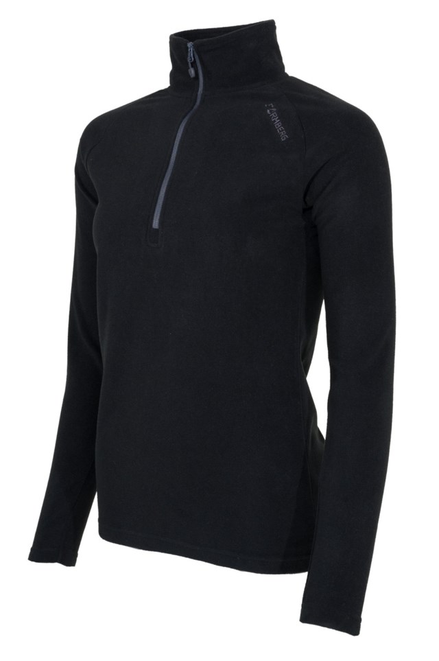 Fløyen Half Zip fleecegenser Jet Black - 1