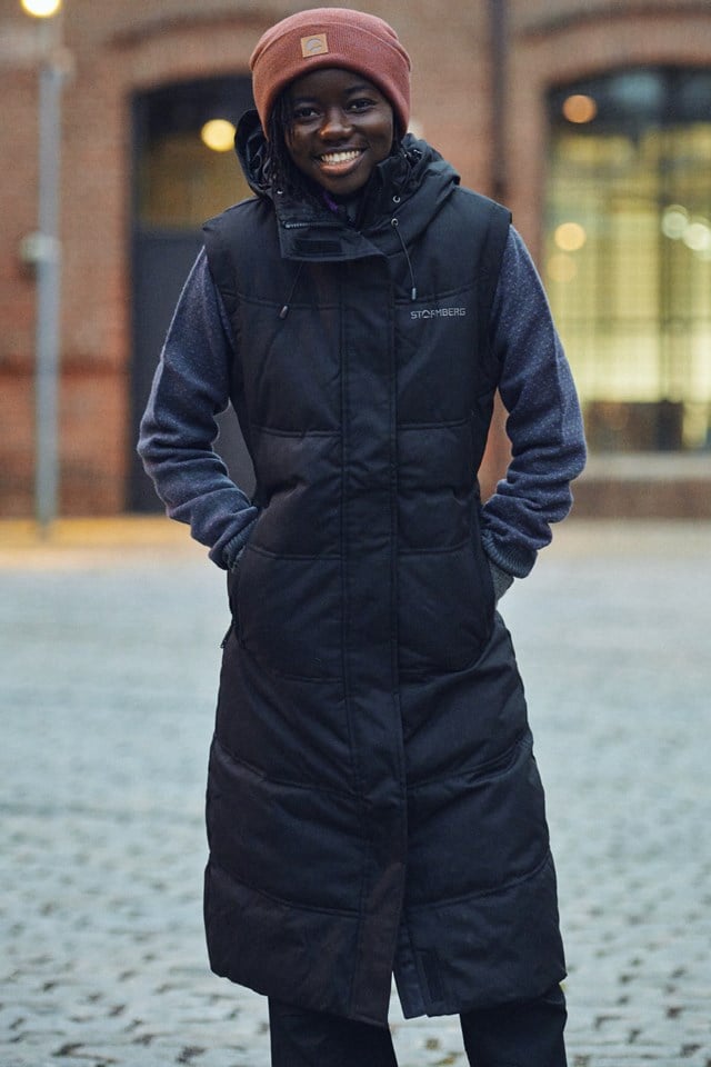 Svalbard lang dunvest Jet Black - 1