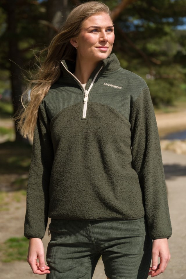 Lifjell Half Zip fleecegenser Forest Night / Thyme - 1