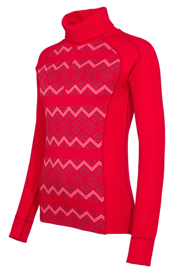 Setesdal 2-lags Half Zip ulltrøye Savvy Red - 1