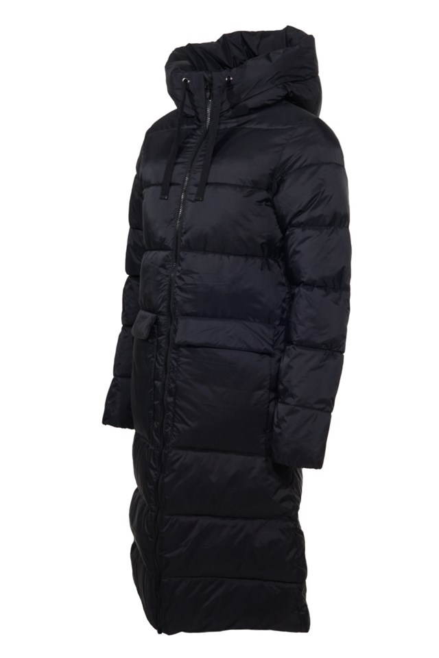 Frostlidalen vattert lang parkas Jet Black - 1