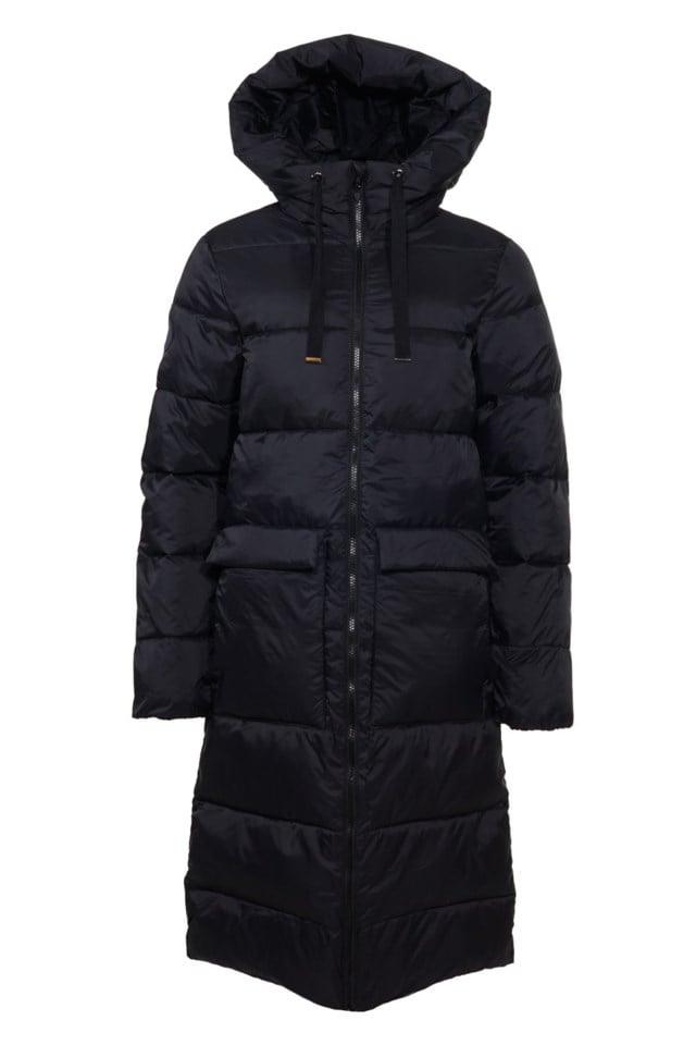 Frostlidalen vattert lang parkas Jet Black - 1