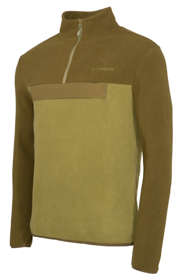 Lyngør Half Zip fleecegenser Beech / Martini Olive - 1