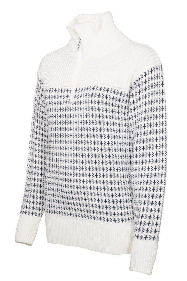 Tøttadalen Islender Half Zip strikkegenser White Onyx / Ebony - 1