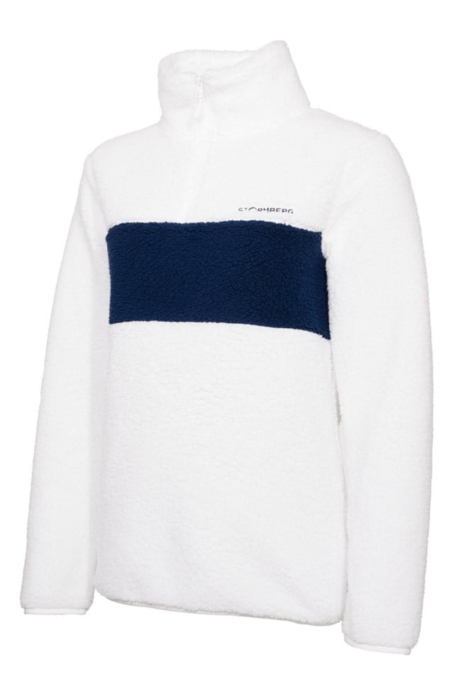 Juvnes sherpa Half Zip genser Bright White/ Dress Blues - 1