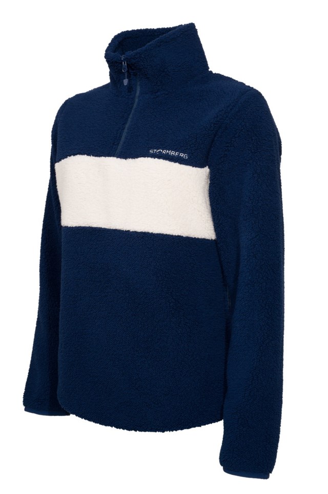 Juvnes sherpa Half Zip genser Dress Blues / Turtledove - 1